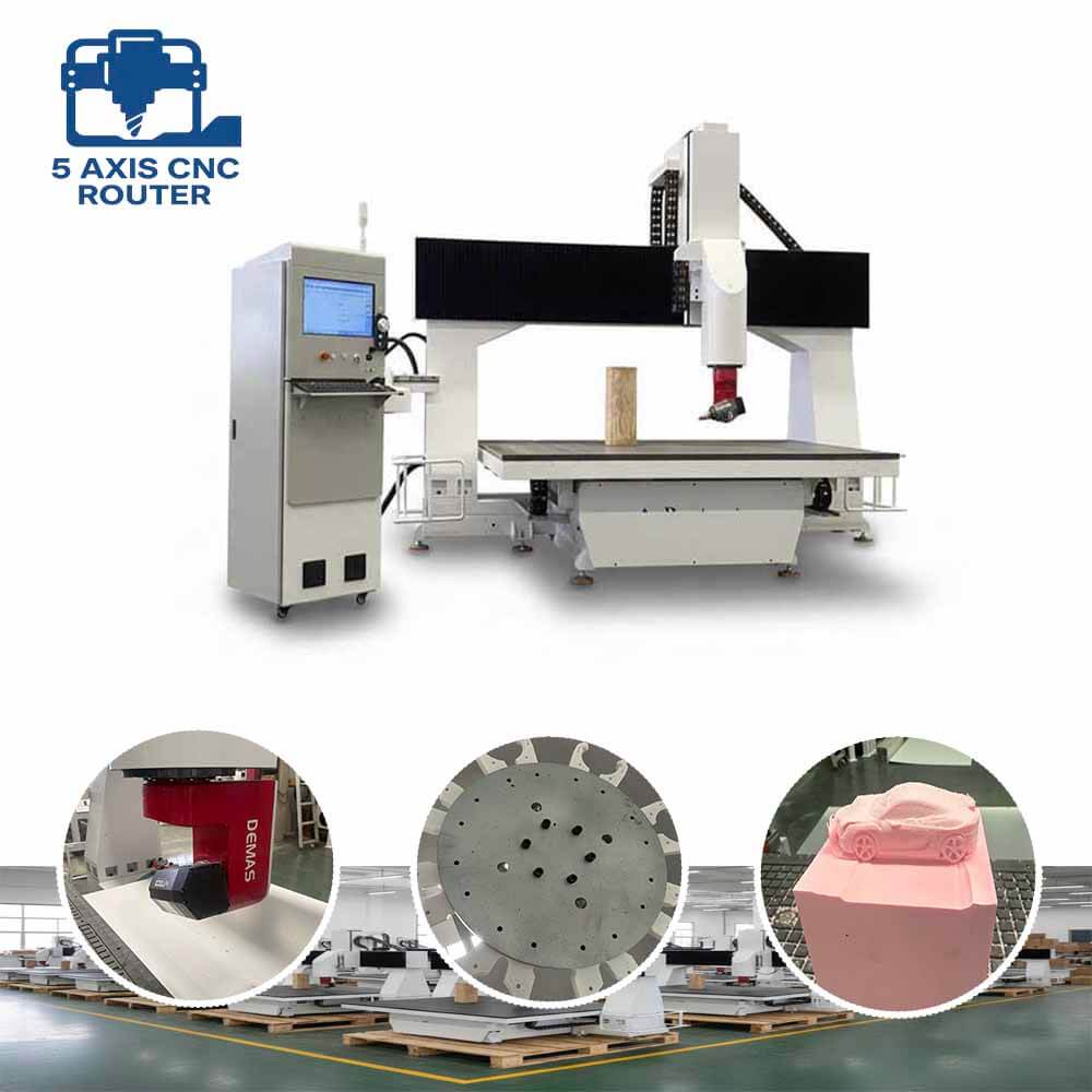 EXTRACNC 5 Axis CNC Router Machine for Wood MDF Aluminum 3D Engraving High Precision Automatic CNC Wood Router